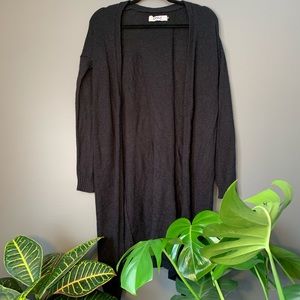 Black Knit Knee-Length Sweater